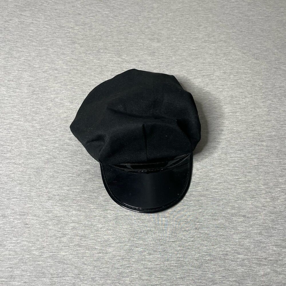 Fashion Nova Women's Halloween Costume Solid Black Police Hat